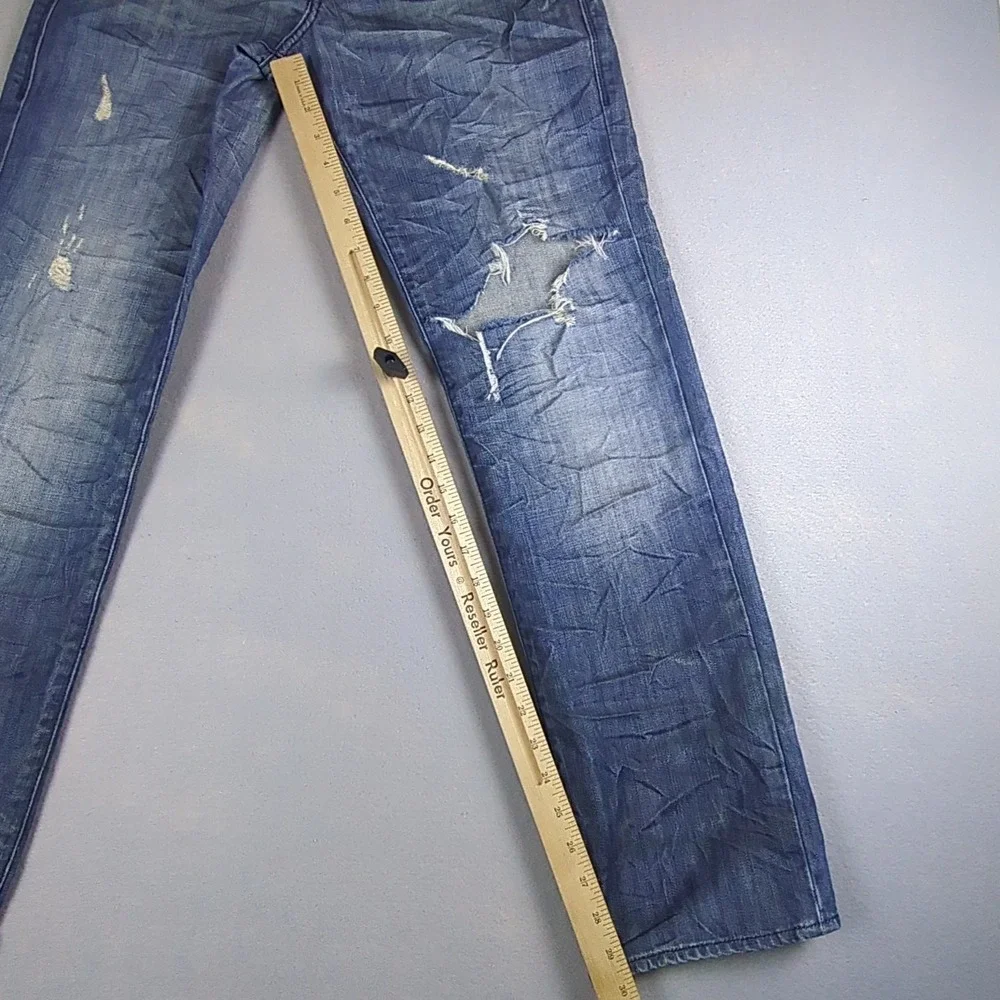 Rock & Republic Jeans Mens 30x30 Blue Dirty Denim Medium Wash Distressed Colburg
